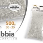 SABBIA DECORATIVA BIANCA VASI PIANTE DECOUPAGE EVENTI HOBBY PRESEPE 500 GR