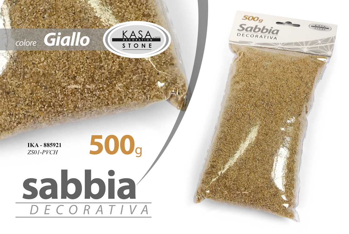 8025569885921 SABBIA DECORATIVA NATURALE VASI PIANTE DECOUPAGE EVENTI HOBBY PRESEPE 500 GR - immagine 1