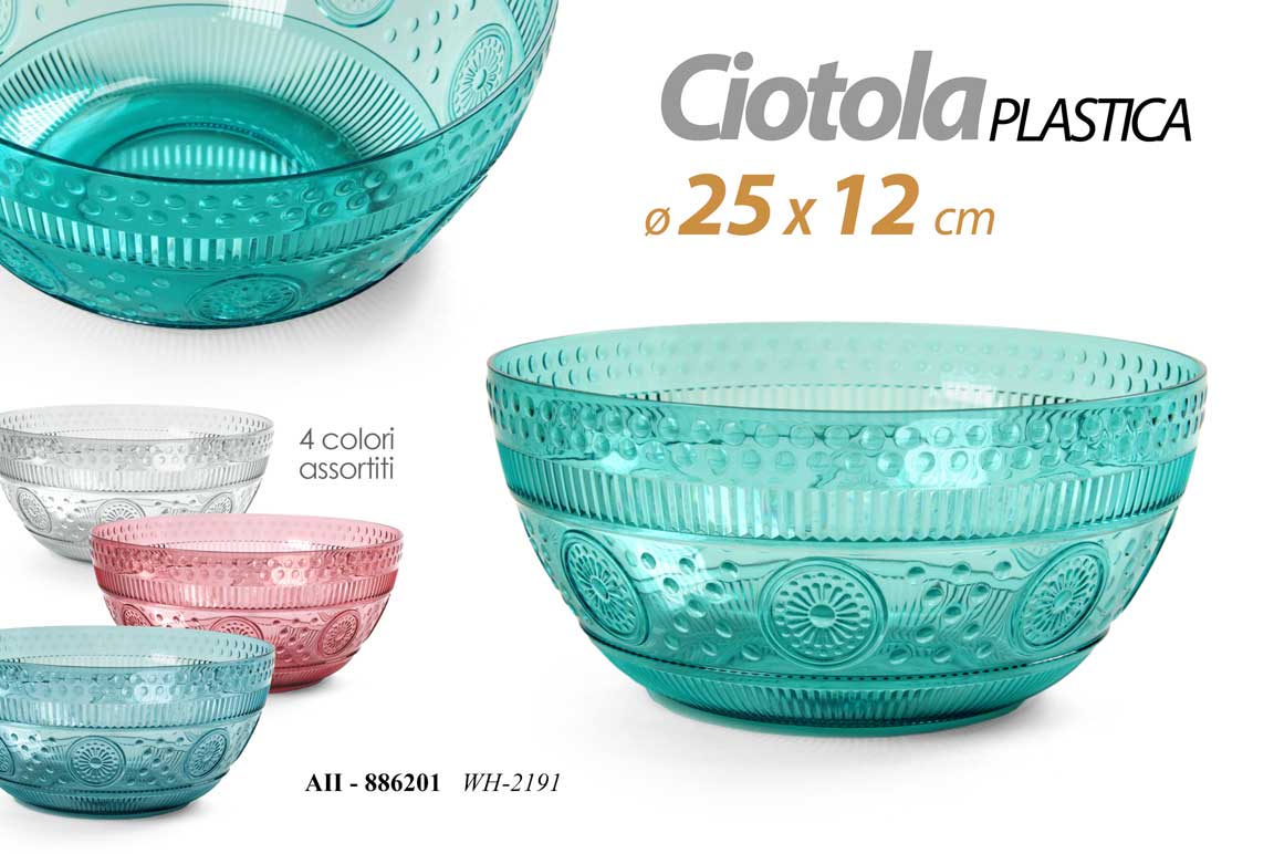 8025569886201 Insalatiera ciotola buffet feste giardino party plastica dura color 25*12 cm - immagine 1