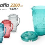 Caraffa brocca acqua bevande frigo buffet feste cucina plastica color ass 26 cm