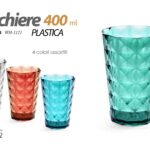 Bicchiere bibite acqua cocktail buffet feste party plastica dura color 12 cm