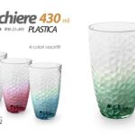 Bicchiere bibite acqua cocktail buffet feste party 430 ml plastica dura re 12 cm