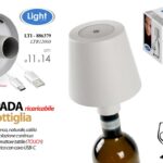 LAMPADA PER BOTTIGLIA LED RICARICABILE PUB RISTORANTI HOTEL CRISTALLO 14*11 cm