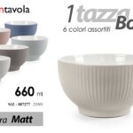 Tazza colazione bolo cereali latte tazzone moderno ceramica matt r assort 660 ml