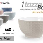 Tazza colazione bolo cereali latte tazzone moderno ceramica matt ass 14cm 660 ml
