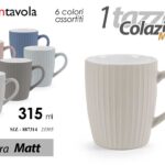 Tazza mug the latte tisana colazione matt rig moderna ceramica color ass 315 ml