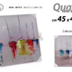 QUADRO STAMPA SU TELA Canvas LEGNO BARCHE BARCA COLOR ASSORTITI MARE FIUME 45*45