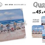 QUADRO STAMPA SU TELA Canvas LEGNO DECORO MARE SPIAGGIA SOGG ASSORTITI 45*45 cm