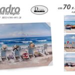 QUADRO STAMPA SU TELA Canvas LEGNO DECORO MARE SPIAGGIA SOGG ASSORTITI 70*50 cm