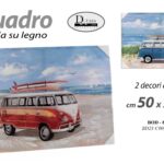 QUADRO STAMPA SU TELA Canvas LEGNO Furgone Volkswagen T2 Epoca SURF ASSORT 50*70