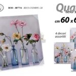 QUADRO STAMPA SU TELA Canvas LEGNO FIORI FIORE BOTTIGLIE VASI ASSORT 60*60 cm