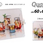 QUADRO STAMPA SU TELA Canvas LEGNO DRINK BIBITE Cocktail COLOR ASSORT 60*60cm