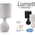 LAMPADA LUMETTO ABAT JOUR DA TAVOLO SCRIVANIA CAMERA CERAMICA ASSORTITO 27*13 cm