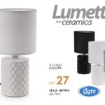 LAMPADA LUMETTO ABAT JOUR DA TAVOLO SCRIVANIA CAMERA CERAMICA ASSORTITO 27 cm