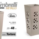 PORTA OMBRELLI METALLO CONTENITORE TRAFORATO TONDO Scolapioggia MODERNO 48*20cm
