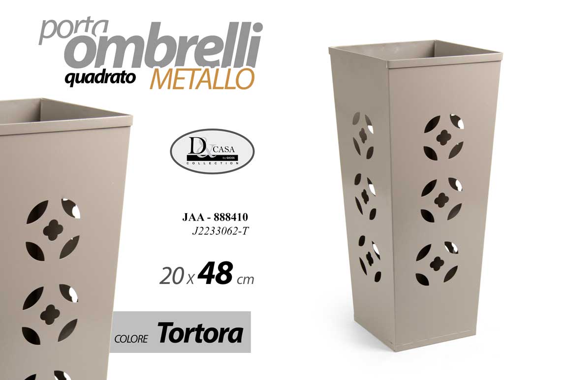 8025569888410 PORTA OMBRELLI METALLO CONTENITORE TRAFORATO TONDO Scolapioggia MODERNO 48*20cm - immagine 1