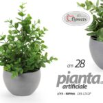 PIANTA PIANTINA ARTIFICIALE FINTA VERDE EVENTI DECORATIVA CASA VASO ASSOR 28*12