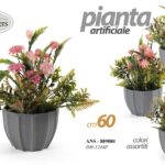 PIANTA PIANTINA ARTIFICIALE FINTA EVENTI DECORATIVA CASA VASO COLOR ASSOR 25*10