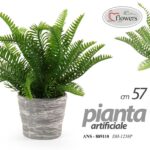 PIANTA PIANTINA FELCE ARTIFICIALE FINTA EVENTI DECORATIVA CASA VASO ASSOR 23*10