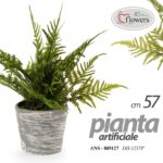 PIANTA PIANTINA FELCE ARTIFICIALE FINTA EVENTI DECORATIVA CASA VASO ASSORT 23*10