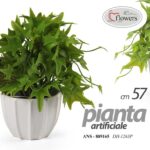 PIANTA PIANTINA ARTIFICIALE FINTA VERDE DECORATIVA EVENTI CASA VASO ASS 20 cm