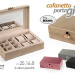 COFANETTO SCATOLA PORTA OGGETTI GIOIE ACCESSORI VELLUTO RIGIDO SPECCHIO 25*16*8