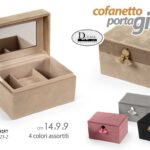 COFANETTO SCATOLA PORTA OGGETTI GIOIE ACCESSORI RIGIDO VELLUTO SPECCHIO RET 14*9