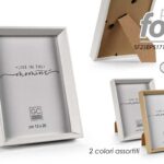 CORNICE PORTAFOTO DA TAVOLO MODERNA FOTO LEGNO MDF COL BIANCO LEGNO ASSORT 10*15