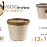 VASO PORTAPIANTA PORTA PIANTA CESTINO CONTENITORE INTERNO CORDA PLAST 13*h11 cm