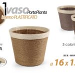 VASO PORTAPIANTA PORTA PIANTA CESTINO CONTENITORE INTERNO CORDA PLAST 16*13