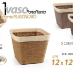 VASO PORTAPIANTA PORTA PIANTA CESTINO CONTENITORE INTERNO CORDA PLAST 12*H11