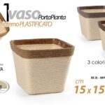 VASO PORTAPIANTA PORTA PIANTA CESTINO CONTENITORE INTERNO CORDA PLAST 15*13 CM