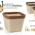 VASO PORTAPIANTA PORTA PIANTA CESTINO CONTENITORE INTERNO CORDA PLAST 18*15 CM