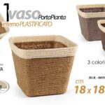 VASO PORTAPIANTA PORTA PIANTA CESTINO CONTENITORE INTERNO CORDA PLAST 18*H15