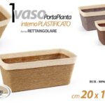 VASO PORTAPIANTA PORTA PIANTA CESTINO CONTENITORE INTERNO CORDA PLAST 20*11*9