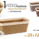VASO PORTAPIANTA PORTA PIANTA CESTINO CONTENITORE INTERNO CORDA PLAST 25*12*10