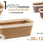 VASO PORTAPIANTA PORTA PIANTA CESTINO CONTENITORE INTERNO CORDA PLAST 30*12*10