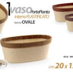 VASO PORTAPIANTA PORTA PIANTA CESTINO CONTENITORE INTERNO CORDA PLAST 20*12*9