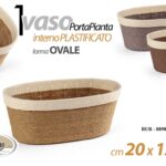 VASO PORTAPIANTA PORTA PIANTA CESTINO CONTENITORE INTERNO CORDA PLAST 30*12*9 CM