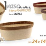VASO PORTAPIANTA PORTA PIANTA CESTINO CONTENITORE INTERNO CORDA PLAST 24*14*10