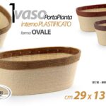 VASO PORTAPIANTA PORTA PIANTA CESTINO CONTENITORE INTERNO CORDA PLAST 29*13*10