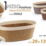 VASO PORTAPIANTA PORTA PIANTA CESTINO CONTENITORE INTERNO CORDA PLAST 29*13*10