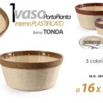 VASO PORTAPIANTA PORTA PIANTA CESTINO CONTENITORE INTERNO CORDA PLAST  16*7 CM