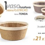 VASO PORTAPIANTA PORTA PIANTA CESTINO CONTENITORE INTERNO CORDA PLAST 21*10