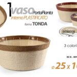 VASO PORTAPIANTA PORTA PIANTA CESTINO CONTENITORE INTERNO CORDA PLAST 25*10