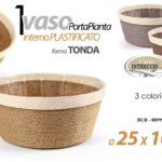 VASO PORTAPIANTA PORTA PIANTA CESTINO CONTENITORE INTERNO CORDA PLAST 25*10