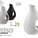 VASO ANFORA CARAFFA CERAMICA FIORI TAVOLA EVENTI CLASSICO MODERNO 25 cm