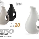 VASO ANFORA CERAMICA FIORI CENTROTAVOLA EVENTI SEGNAPOSTO CLASSICO MODERNO 20 cm
