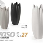 VASO CERAMICA FIORI CENTROTAVOLA EVENTI SEGNAPOSTO CLASSICO MODERNO COLOR 27*12