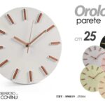 OROLOGIO DA PARETE MULTICOLOR TONDO ABS MODERNO VINTAGE SILENZIOSO ASSORTIT 25cm